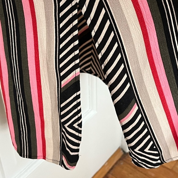 ANTHROPOLOGIE McKenzie Mock Neck Tunic Dress Striped Puff Sleeve X-Small - Picture 7 of 16